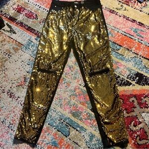 Glittering Gold Sequin Joggers